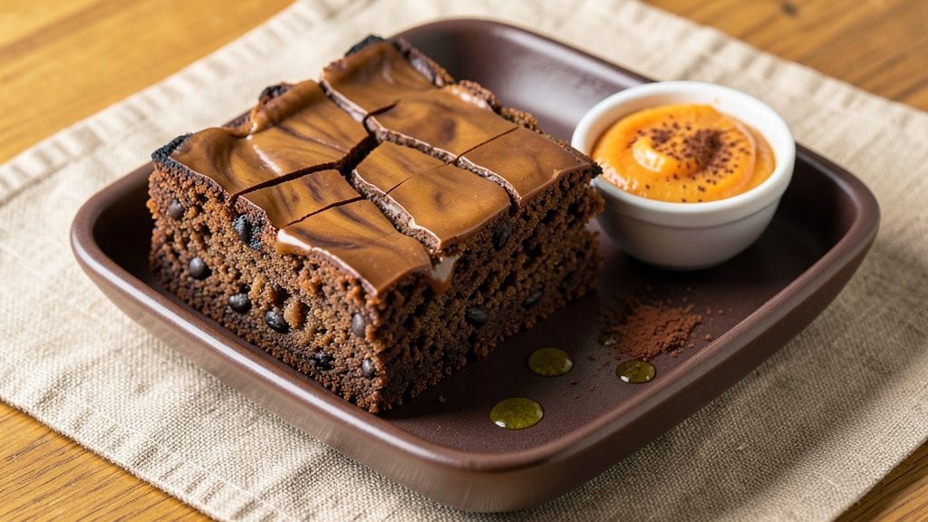 Bean Brownie Recipe: Fudgy Cocoa Crunch With Warm Caramel Rivers