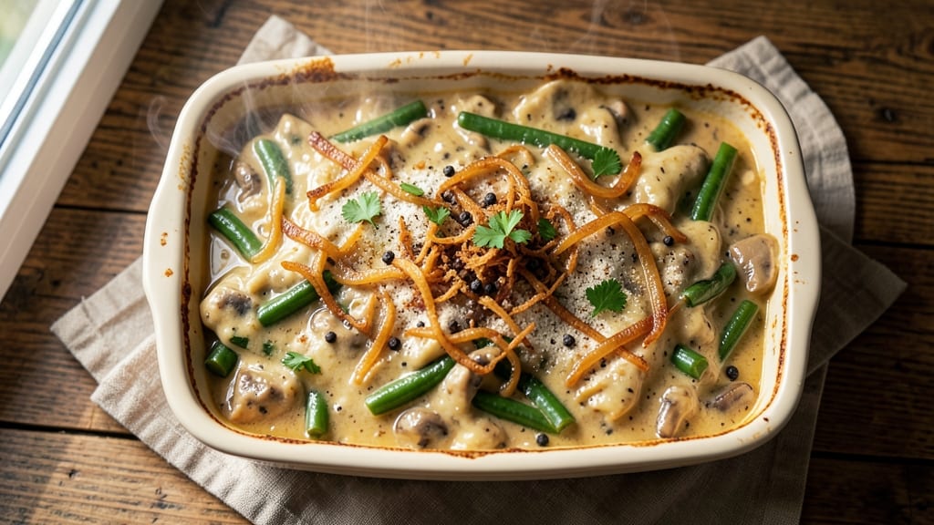 Campbell's Cream of Mushroom Green Bean Casserole Recipe: Crispy Top, Creamy Layers Just Like Mom's