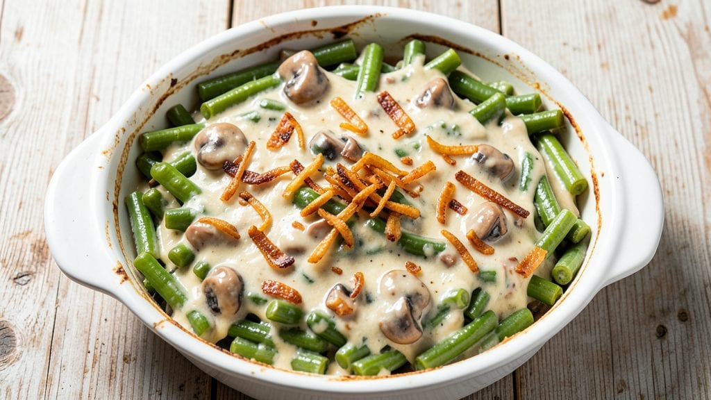 Green Bean Casserole Recipe With Canned Beans: Crunchy Top, Creamy Layer Magic